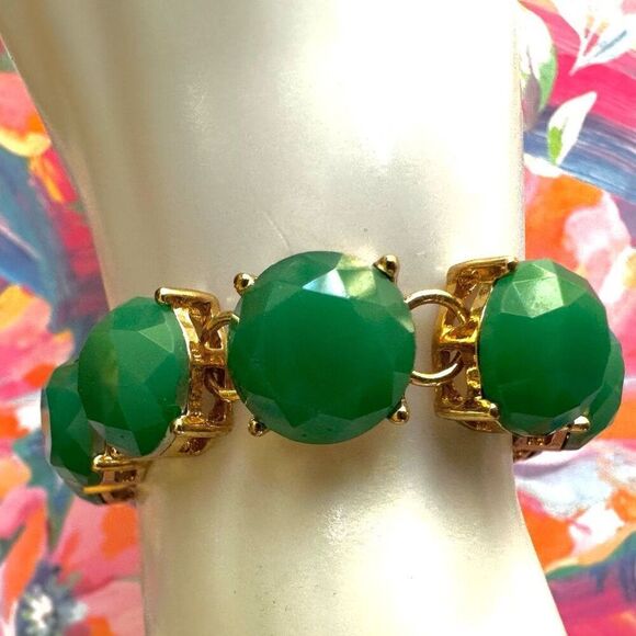 The Limited gold tone and green bracelet - Picture 8 of 8
